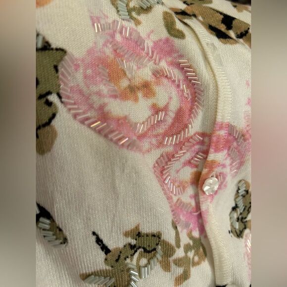 Lightweight Leo Guy Beaded and Sequin Cardigan Size M/L (French 6) - Picture 6 of 12